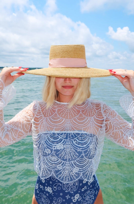 Summer Elegance: The Sheer Embellished Top You Need for Beach Days & Beyond