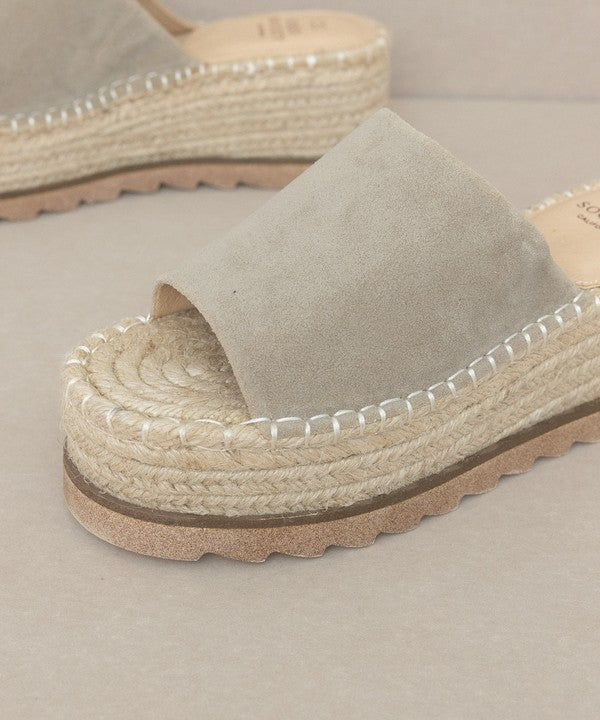 Espadrille Platform Slide