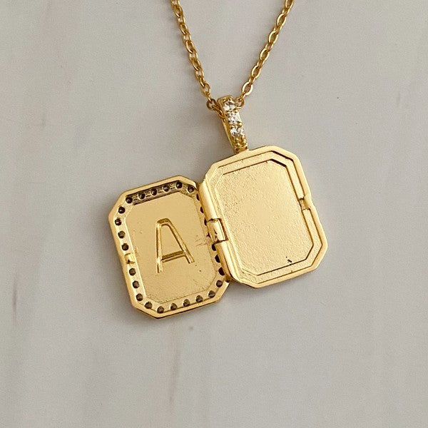 Initial Locket Necklace