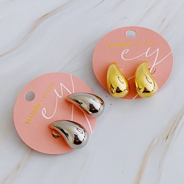 Teardrop Stud Earrings