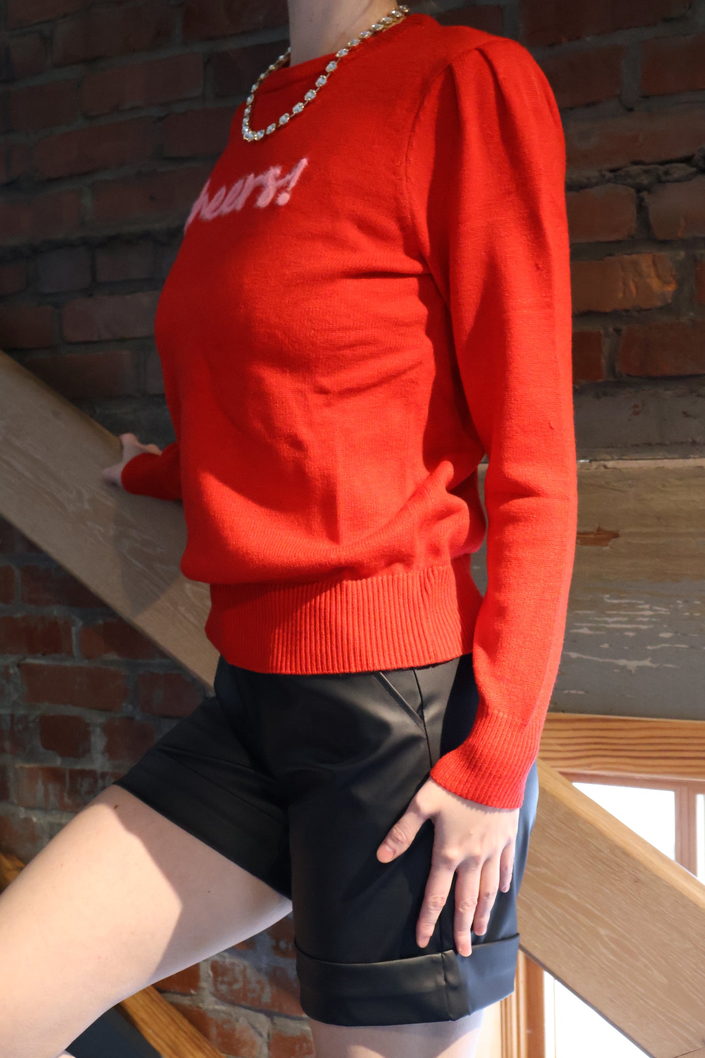 Courtney Cheers Pleated Sweater