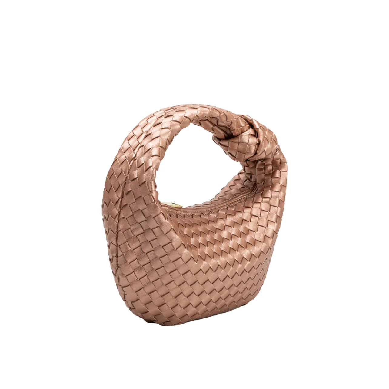 Larissa Mini Rose Gold Recycled Vegan Top Handle Bag
