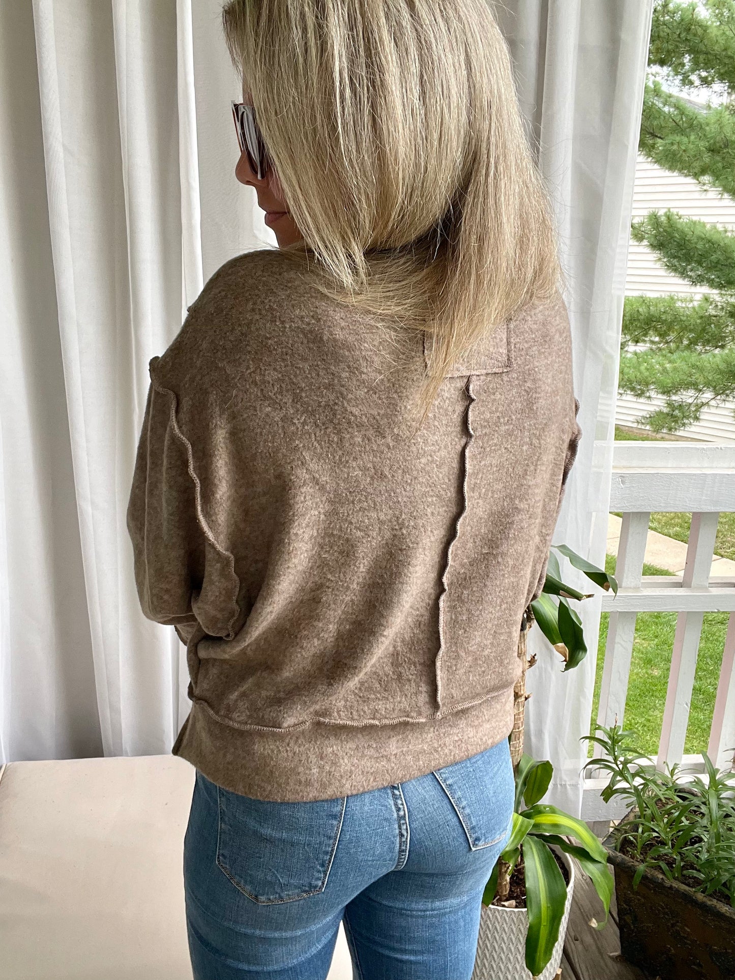 Brushed Melange Oversized Sweater