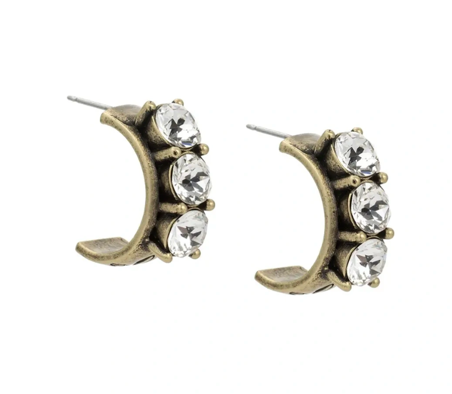 Austrian Crystal Huggie Earrings