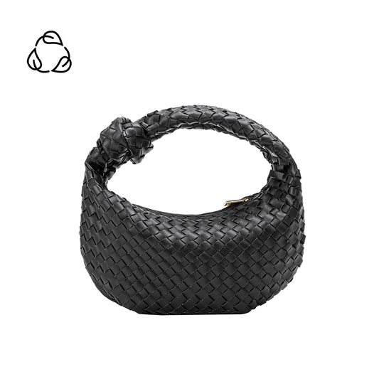 Larissa Mini Black Recycled Vegan Top Handle Bag