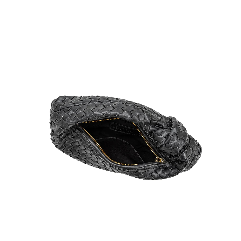 Larissa Mini Black Recycled Vegan Top Handle Bag