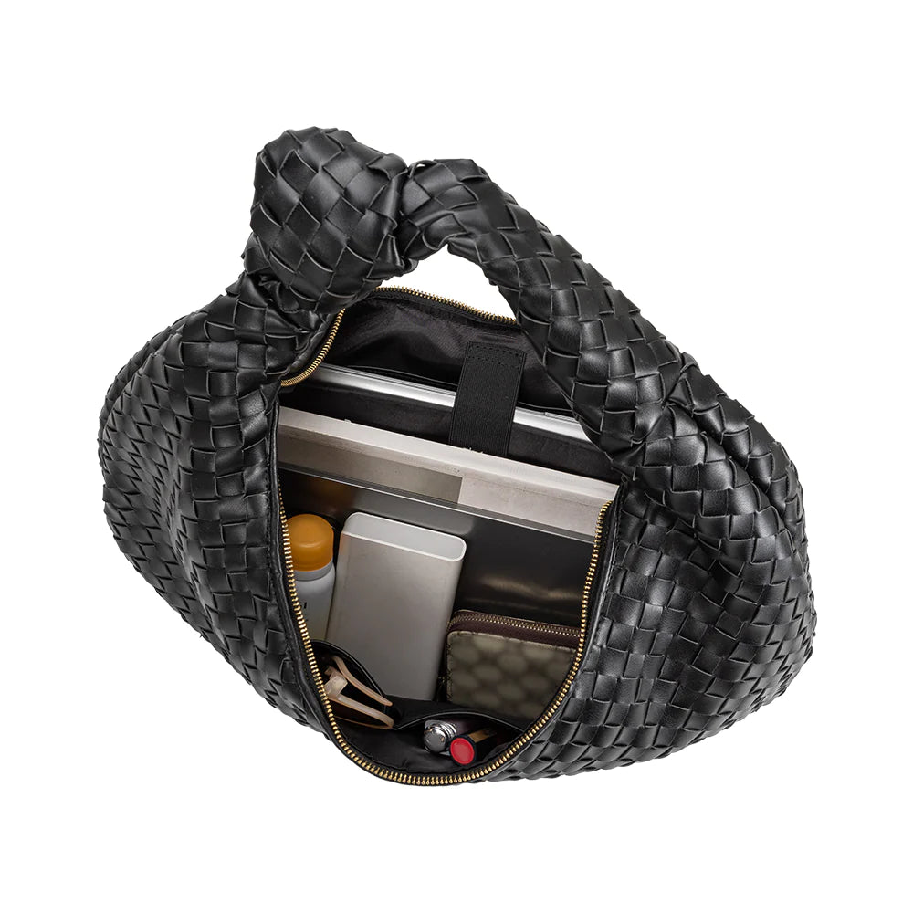 Katherine Black Extra Large Recycled Vegan Shoulder Bag