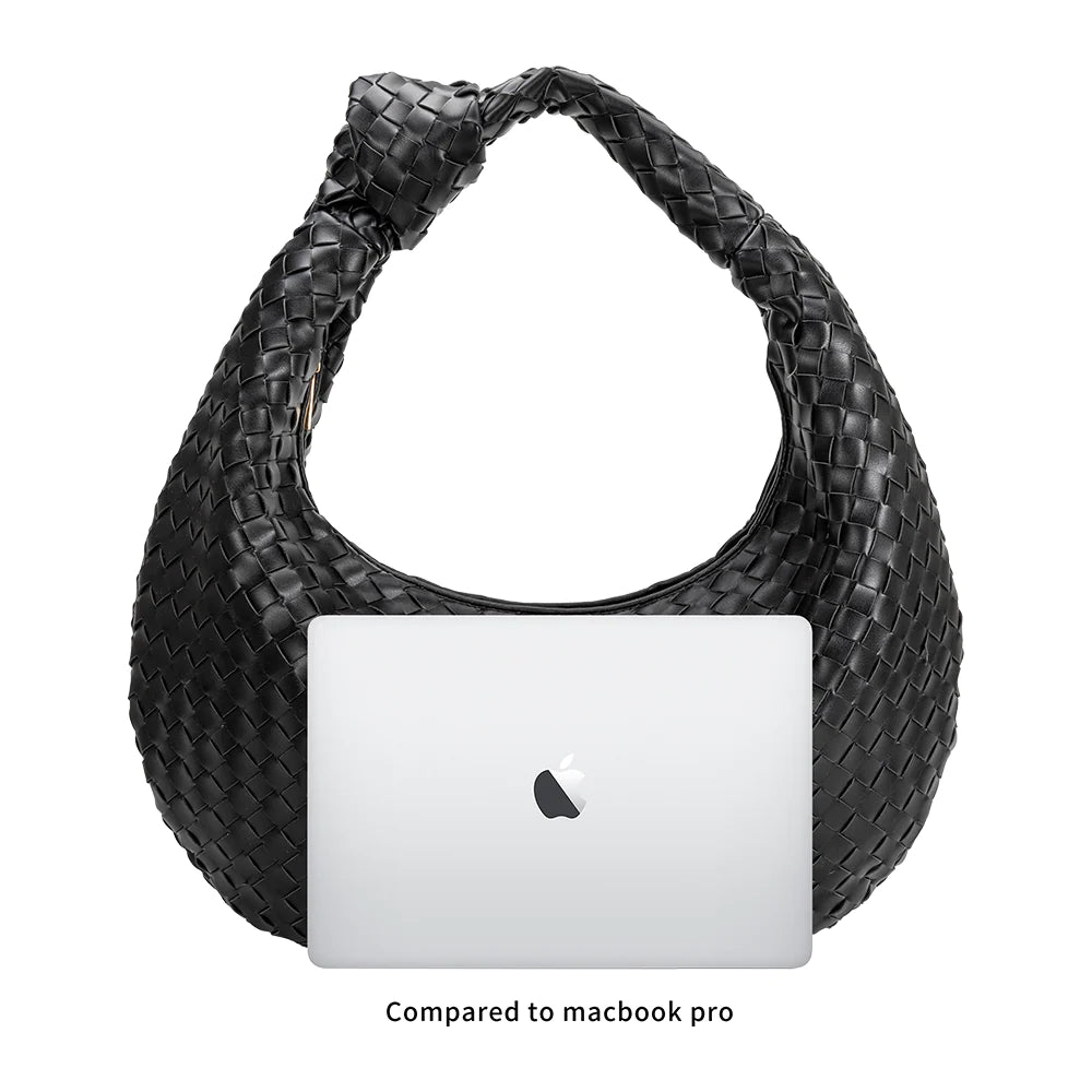 Katherine Black Extra Large Recycled Vegan Shoulder Bag