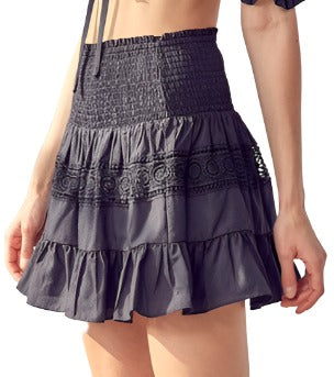 Lace Trim Detail Skirt