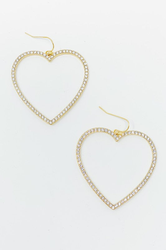 My Precious Heart Earrings, Gold