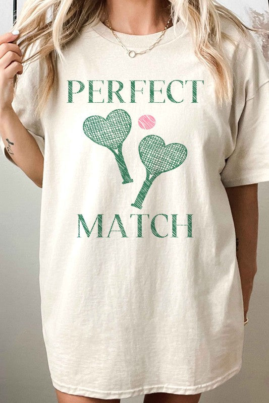 Perfect Match Tennis Pickle Oversized Tee