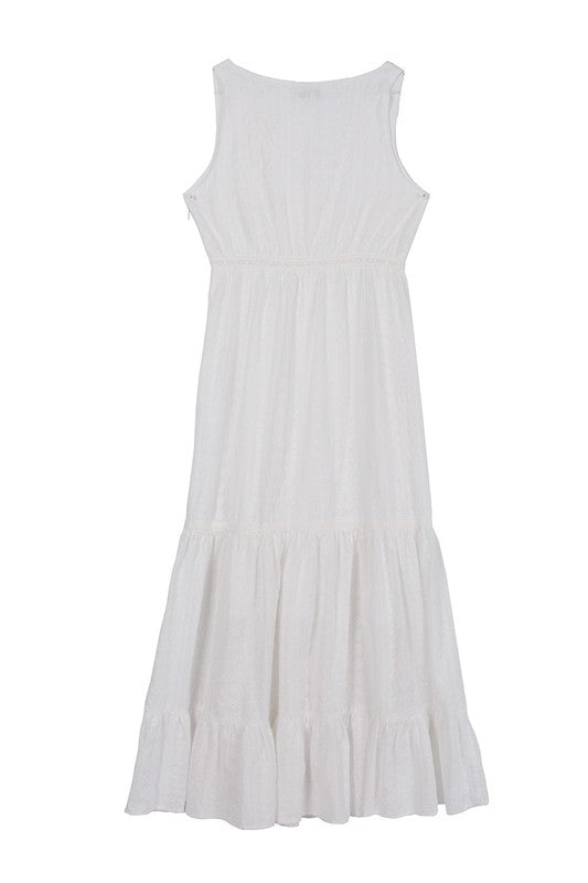 The Embroidered White Dress