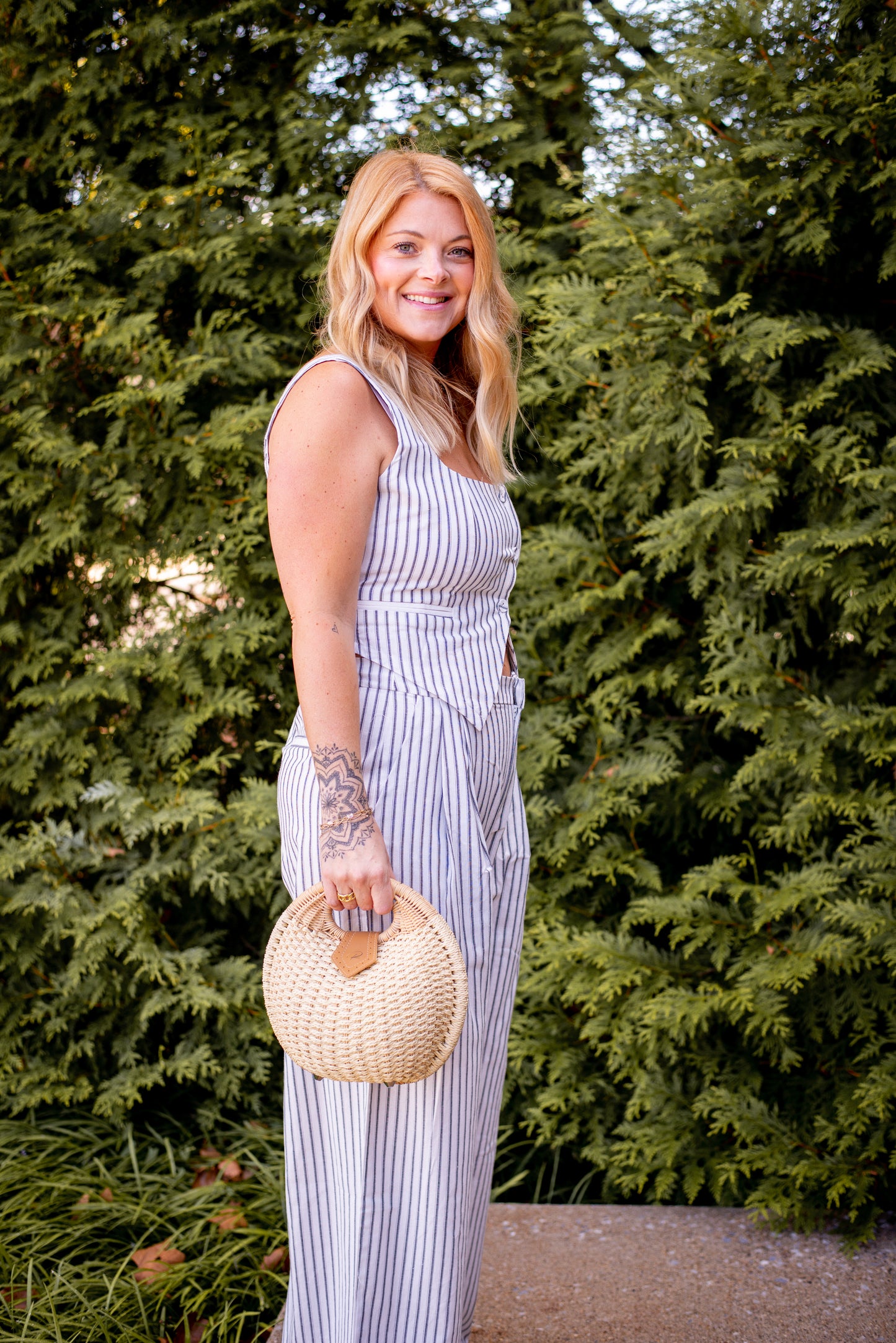 Lily Linen Vest and Pant Set