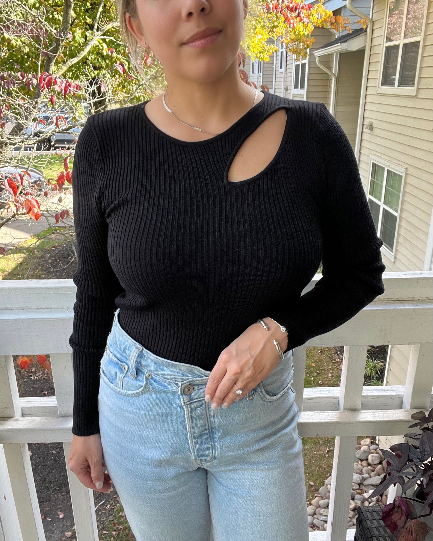 Cut Out Sweater Top