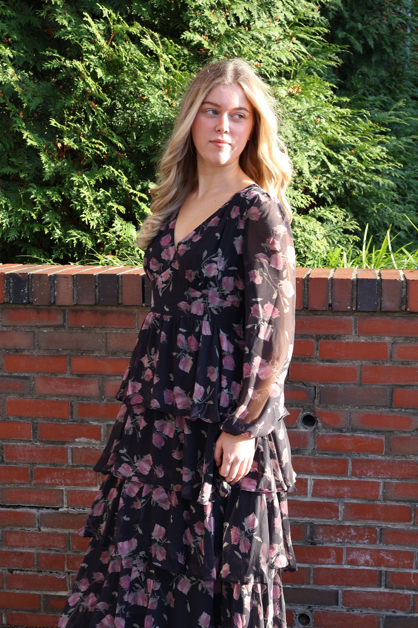 Tiered Floral Maxi Dress