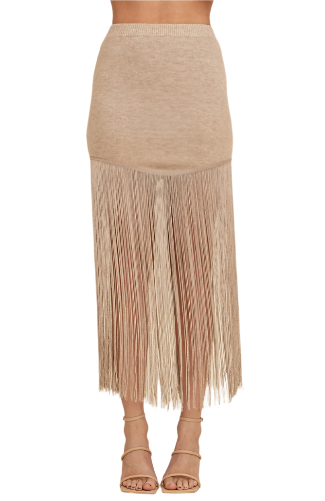 Fringe Knit Skirt