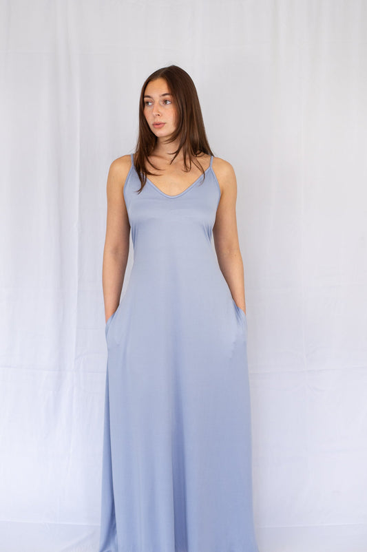 Sleeveless Maxi Dress with Pockets