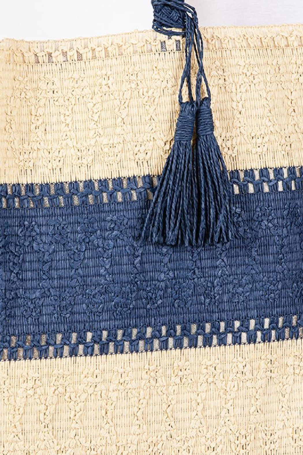 Color Block Straw Tote Bag: Moss green