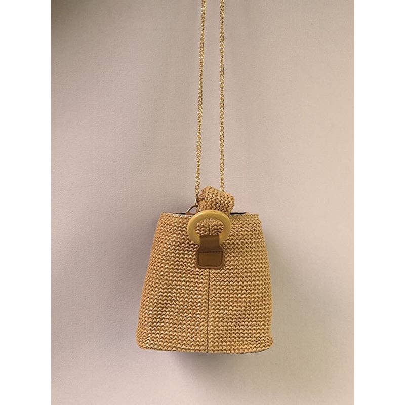 Casual Simple Weave Handbag: KHAKI / FREE SIZE