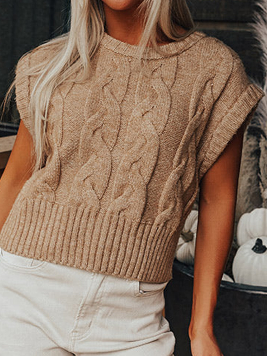 Cable-Knit Sweater Vest